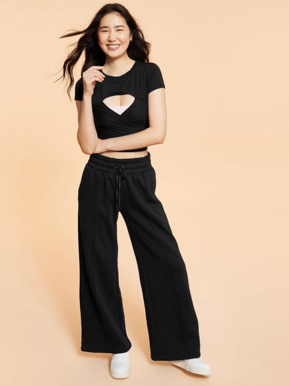 NWT Women's Blogilates Size 3X Travel Trouser High-Rise Wide Leg Sweatpants